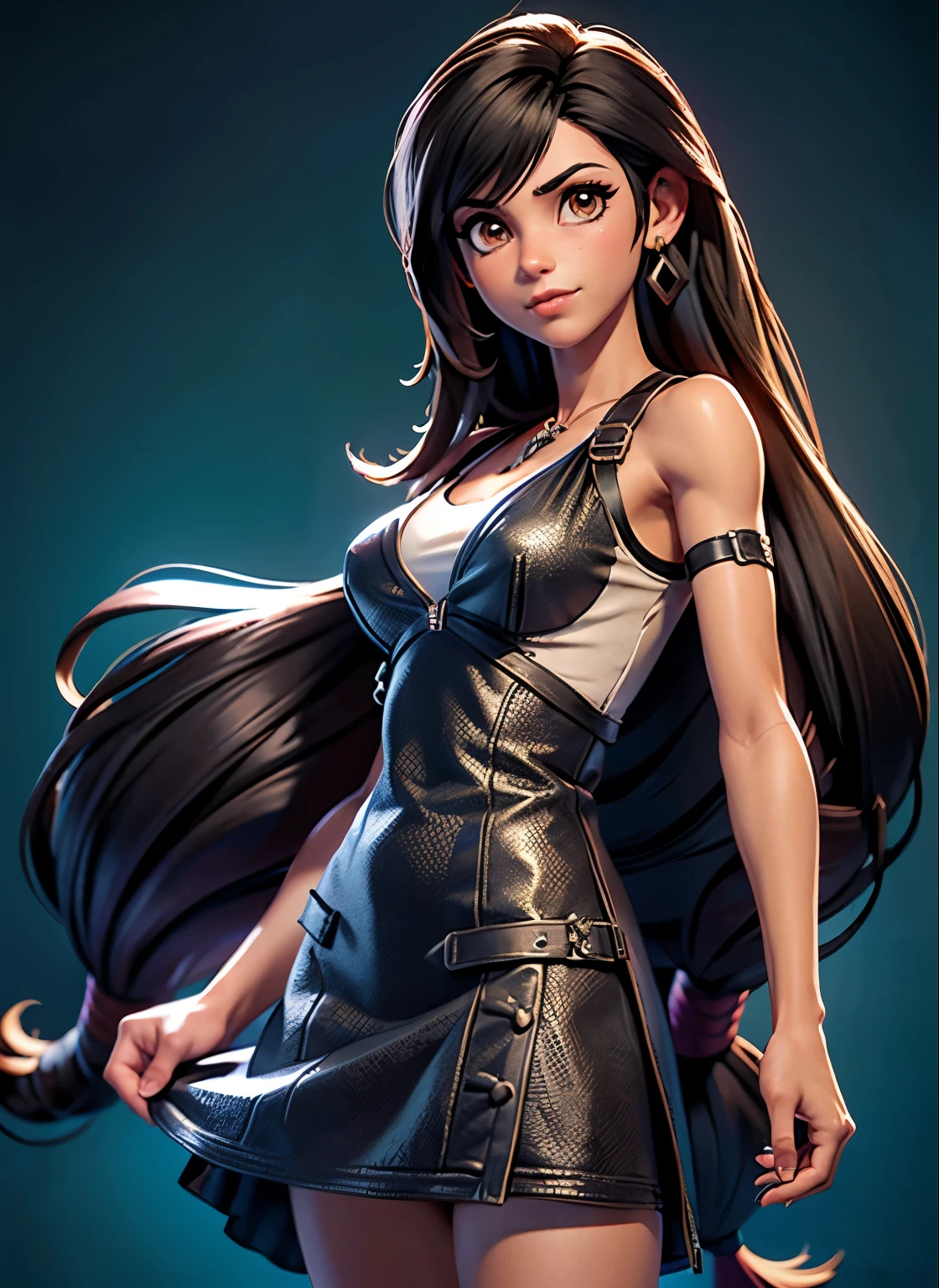 Tifa Lockhart, estilo mksks, (fondo muy detallado:1.0), (fondo muy detallado:1.0), Remake de Final Fantasy VII, (ojos rojos), 1 chica, Ombros nus, pelo negro, sin mangas dress , vestido de verano, casa, Pelo largo, noche, boca abierta, al aire libre, sentado, cielo, sin mangas, sin mangas dress, CIUDAD, Envejecido, senos pequeños, volantes blancos, vestido blanco