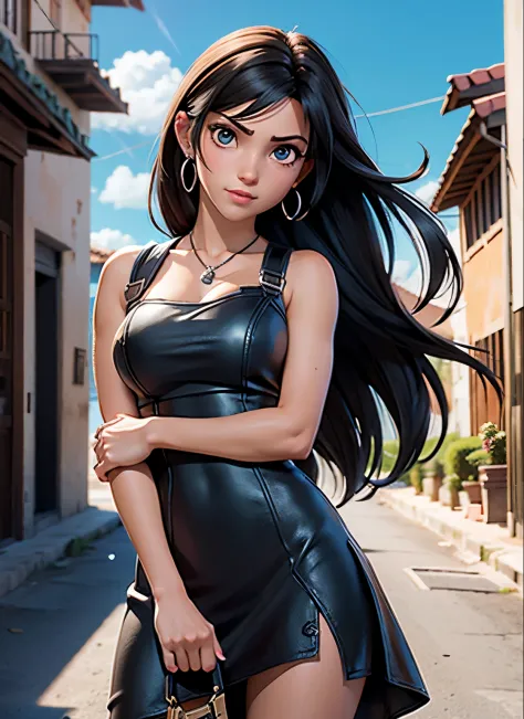 tifa lockhart, estilo mksks, (fundo muito detalhado:1.0), (fundo altamente detalhado:1.0), final fantasy vii remake, (olhos verm...