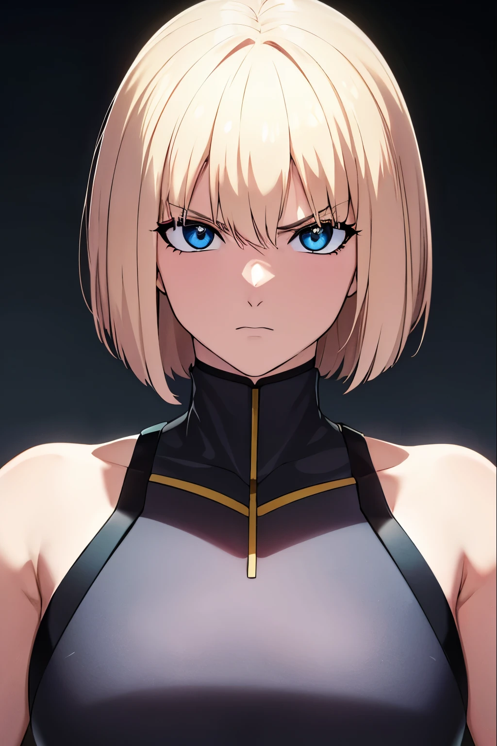 citys, best qualityer, high resolution, extreme detailed face, perfect lighting, extremely detailed CG, Perfect Anatomia, アニメ, 2d, short black hair, Young man, serious expression, eyes black