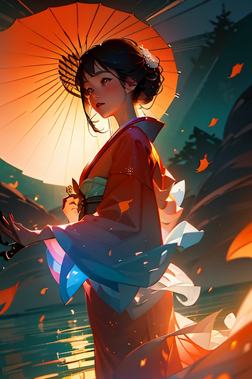 Arte AI: Kimono Girl por @GeoShire