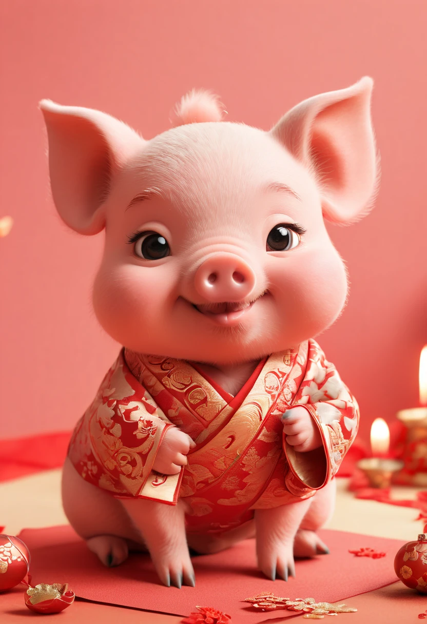 Chinese new year style, A cute mouse, intricate, Soft Color palette, (best quality, masterpiece, Representative work, official art, Professional, unity 8k wallpaper:1.3)