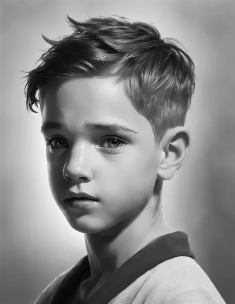 （character design boy），(Black and white photo portrait head close-up)，(Little boy Tom Hardy smoking） ，（Very very clean and smoot...