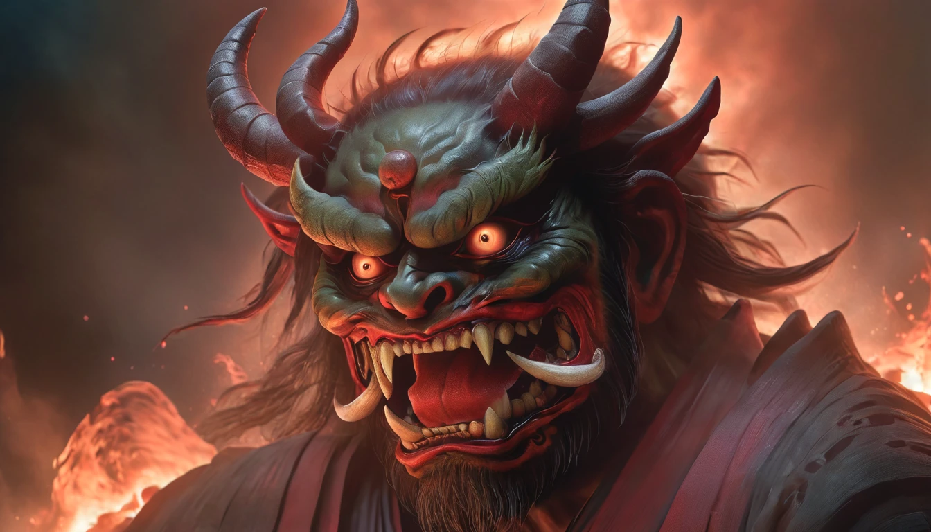 A japan Demons, Ancient Japan, Realism, Realistic Details, Mysterious ...