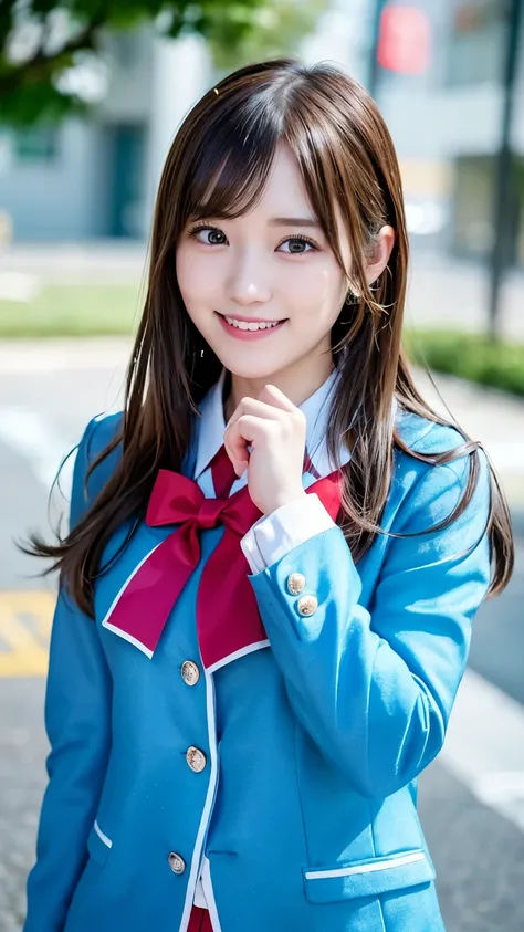 one teenage cute girl in AKB48 uniform, AKB48 Team TP, AKB48 uniform ...