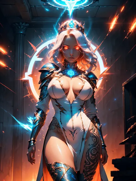 ((((girl with a (cold aura), fantasy world. (bandage on wounds). (((perverted fashion exhibitionist princess glowing dress))), (((Incredibly beautiful glowing eyes))). contemporary art vibes. slim hips, Juicy buttocks. unbuttoned transparent jacket. underb...