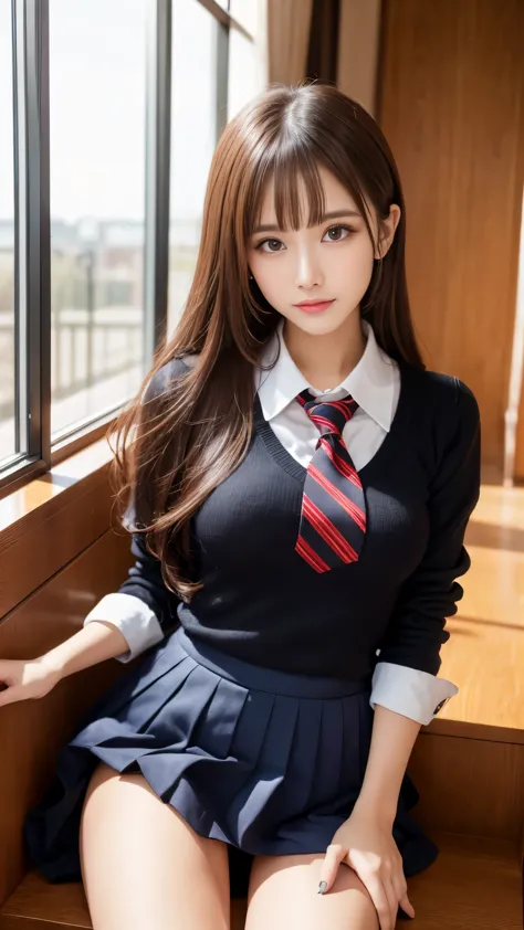 Beautiful schoolgirl、Beautuful Women、japanes、(masutepiece:1.6,16K High Resolution),A fascinating body that bursts、school、Schoolgirl Uniform、gravure、