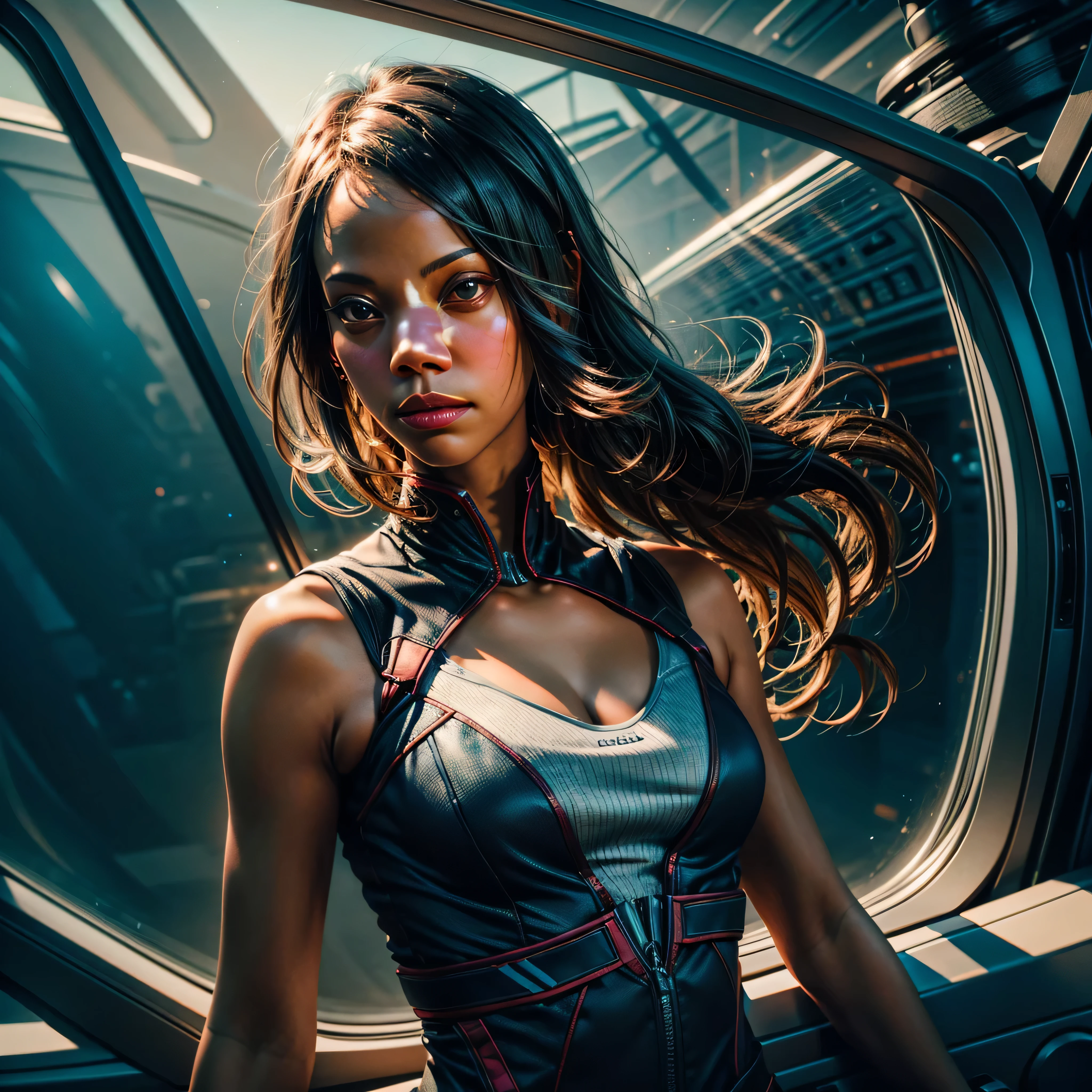 ((Zoe Saldana a l&#39;air curieuse)), ((elle a des seins ronds)), ((crémaillère de départ)), (uniforme ds9st), ((Tuyau uniforme)), ((débardeur blanc)), (elle se tient dans sa cabine sur l&#39;Enterprise), "Suit crémaillère de départ Outfits" , (petite tête), ((visage détaillé)), Lumière douce et cinématographique, ((((Look Kino)))), (photoréaliste), (tracé laser), (Netteté), ((texture de peau naturelle et réaliste)), visage détaillé, Lèvres détaillées, Yeux détaillés, double paupière unrealengine5 ultra Cinamatic_Lumière du soleil ultra_chef-d&#39;œuvre haute définition chemin profond ultra équirectangulaire_haute résolution méticuleusement complexe analogique ultra_Photo-réaliste ultra_ultra de haute qualité_détails élevés précision optimale cgi vfx sfx reflex 3dcg max radiant code couleur vif extrême indice d&#39;octane amélioré_rendu UHD XT3 DSLR HDR romm rgb pbr 3dcg fxaa blay fkaa txaa rtx ssao amélioré ultra_netteté Feu follet iota réflexion symétrique illumination globale saturer luminescence éclair volumétrique contraste incandescent Cristallin Goutte de Soleil varié multi etc.. zentangle enchevêtrement mandala enchevêtrement --s 1000 --c 20 --q 20 --chaos 100