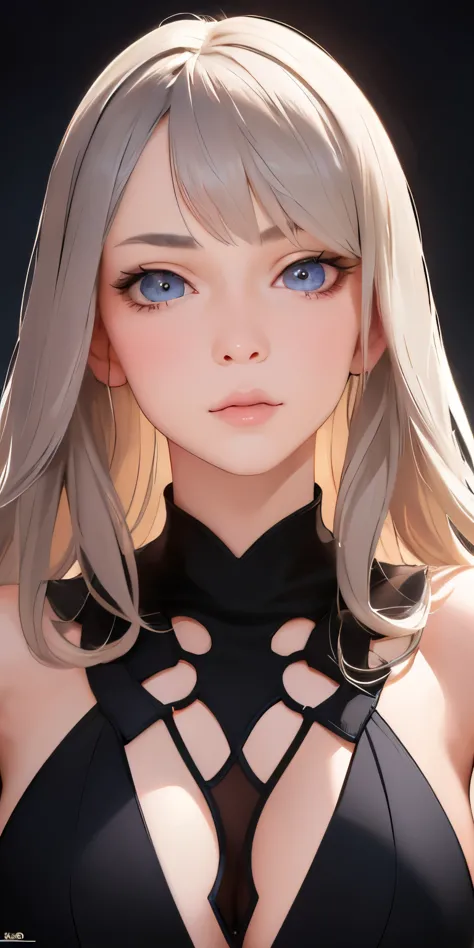 highest quality,fine texture,in detail,realistic expression of face,fine skin,anime,girl,sexy,mix,model,figure,portrait,semi-rea...