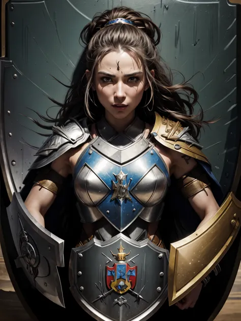 best quality,ultra-detailed,professional,portrait,(female warrior),(detailed armor),sharp focus,(intense expression),vivid color...