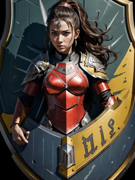 best quality,ultra-detailed,professional,portrait,(female warrior),(detailed armor),sharp focus,(intense expression),vivid color...