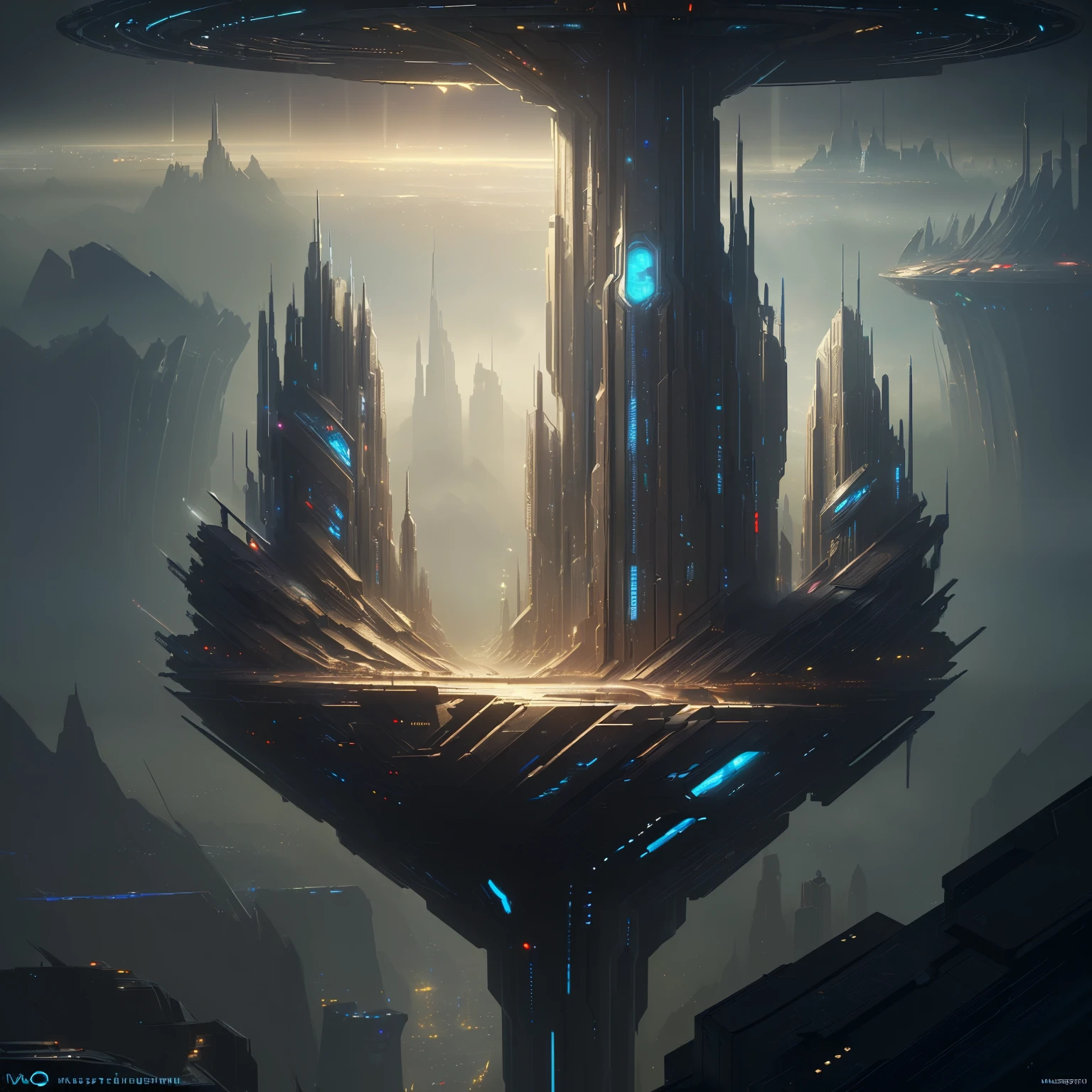 ((top quality, 8k, masterpiece: 1.3)), futuristic city，Time and space concept art，Large scenes，16k resolution concept art，8K resolution concept art，8K concept art，8k high detail concept art，Fantasy sci-fi city，Atmospheric concept art，8K concept art，