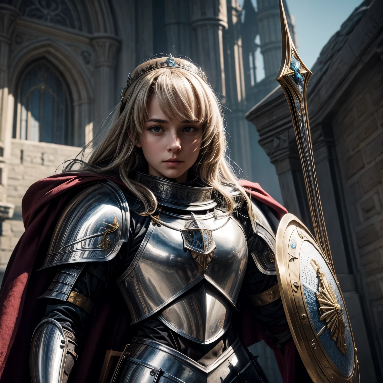 A Female Knight With Shield Known As The Queen's Shield (20240116 