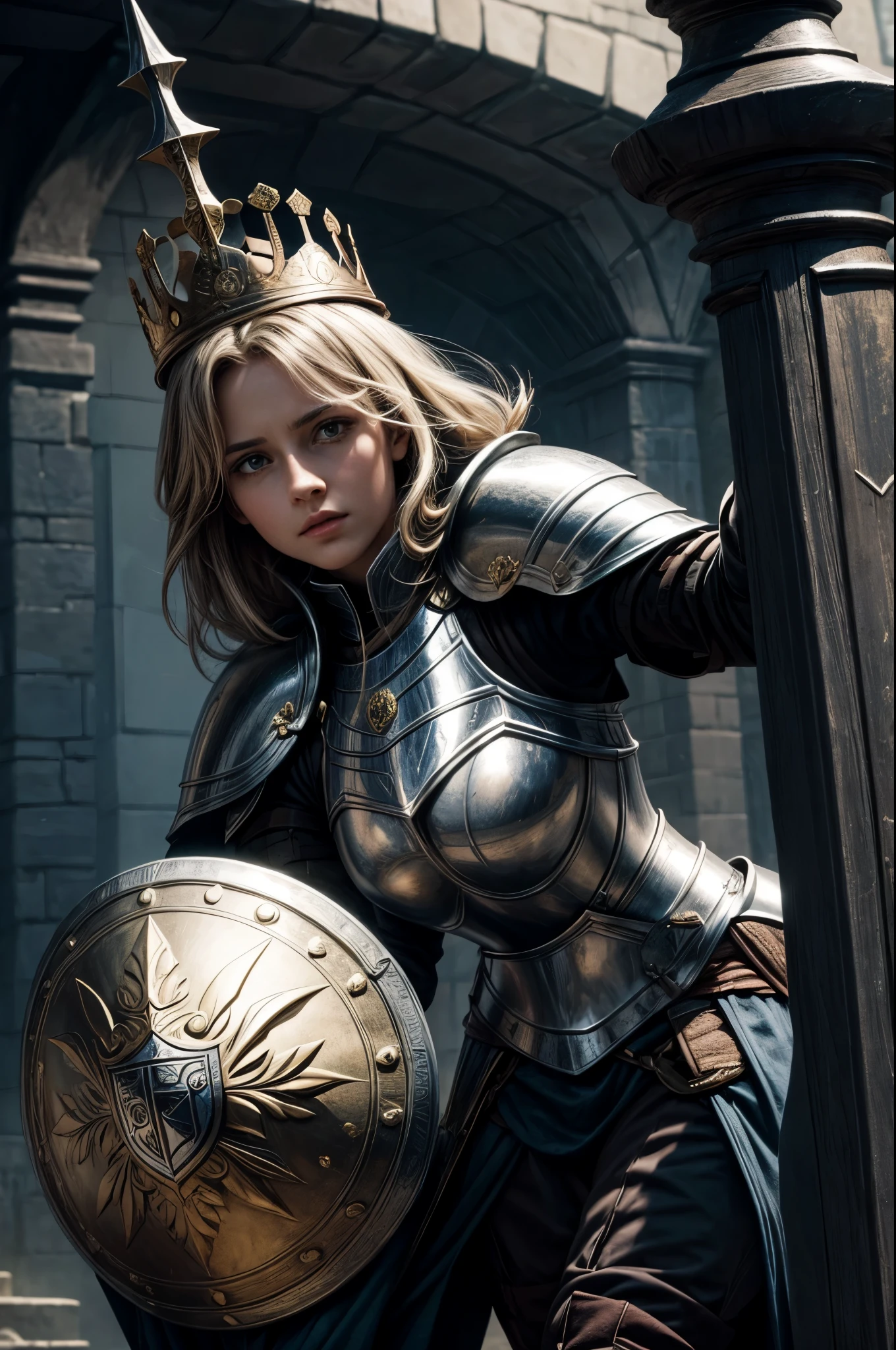 A female knight with Shield known as the Queen's Shield (20240116 ...