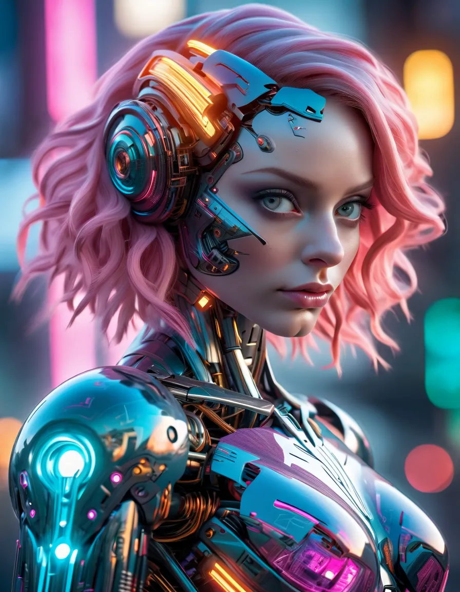 (best quality,highly detailed,UHD photo),Christina Hendricks as (cosmic cyberpunk mecha-angel:1.1).,ultra-detailed depiction of ...