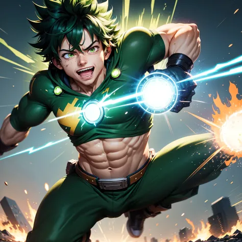 1 boy, male focus, Izuku Midoriya, my hero academia, Injuried - SeaArt AI