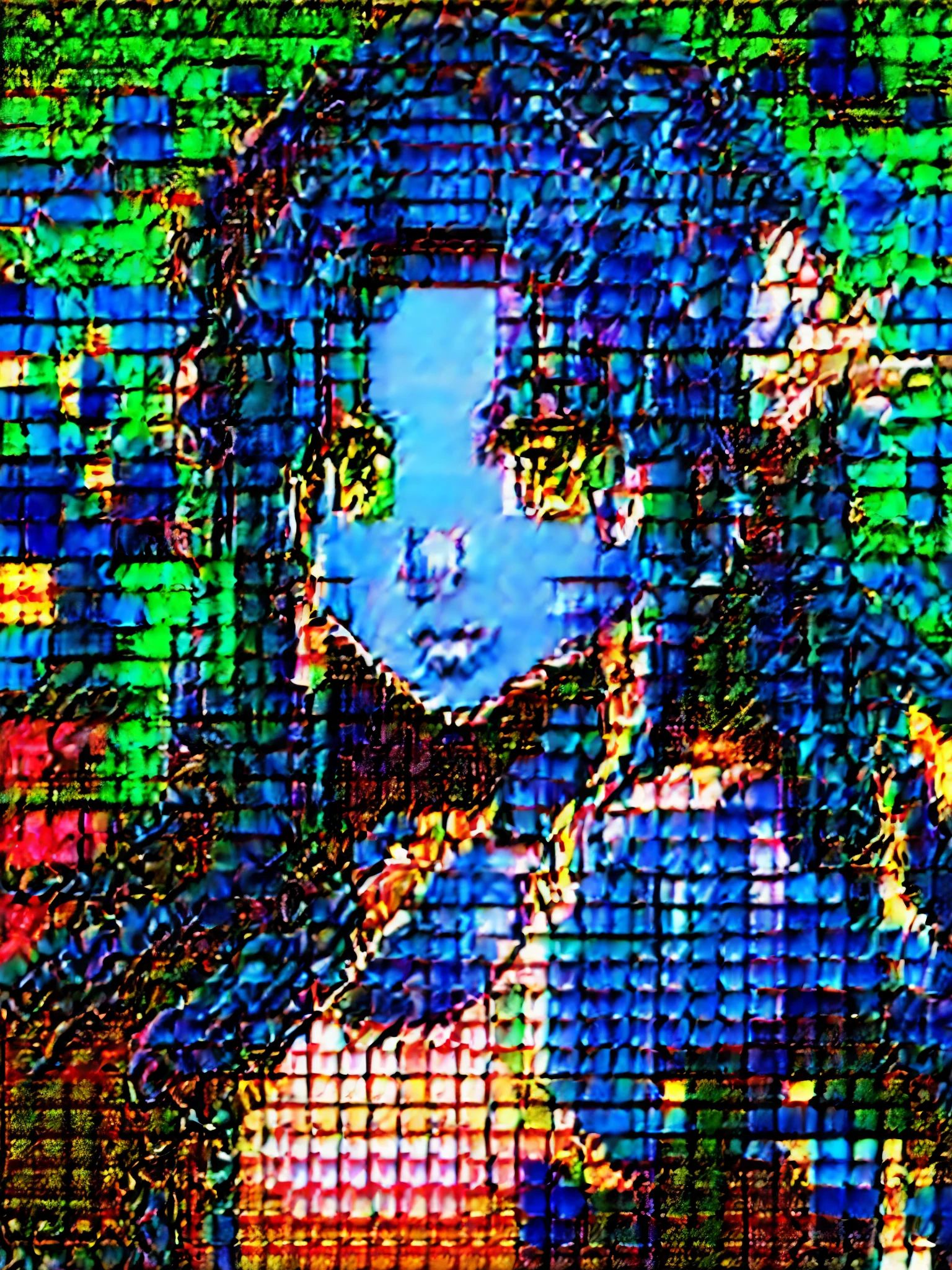 A close up of a picture of a woman with a blue hair - SeaArt AI