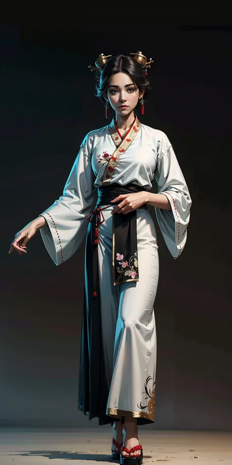 best quality, masterpiece,highly detailed,anime,1girl,hanfu,songstyle,song hanfu,song style outfits,perfect face,walking,simple ...