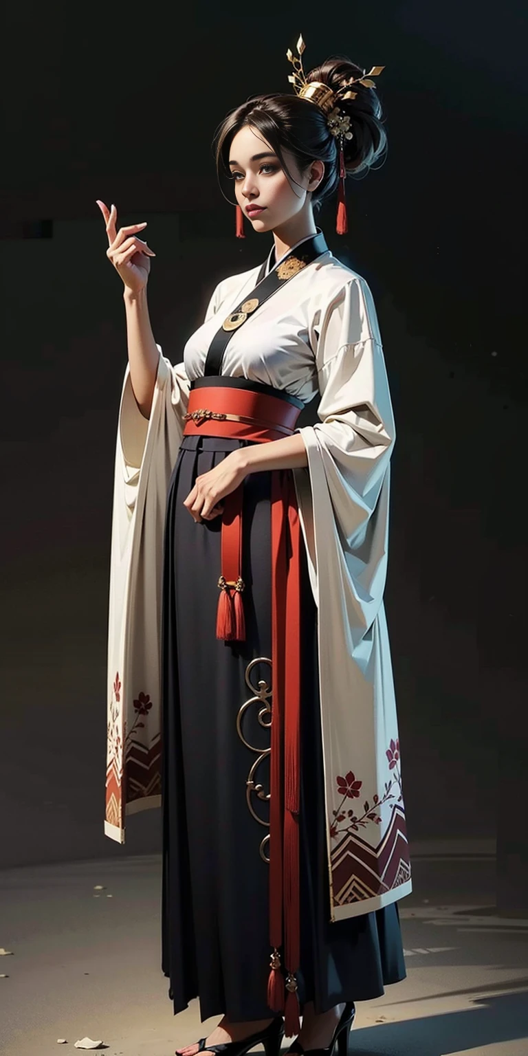 best quality, masterpiece,highly detailed,anime,1girl,hanfu,songstyle,song hanfu,song style outfits,perfect face,walking,simple background,
