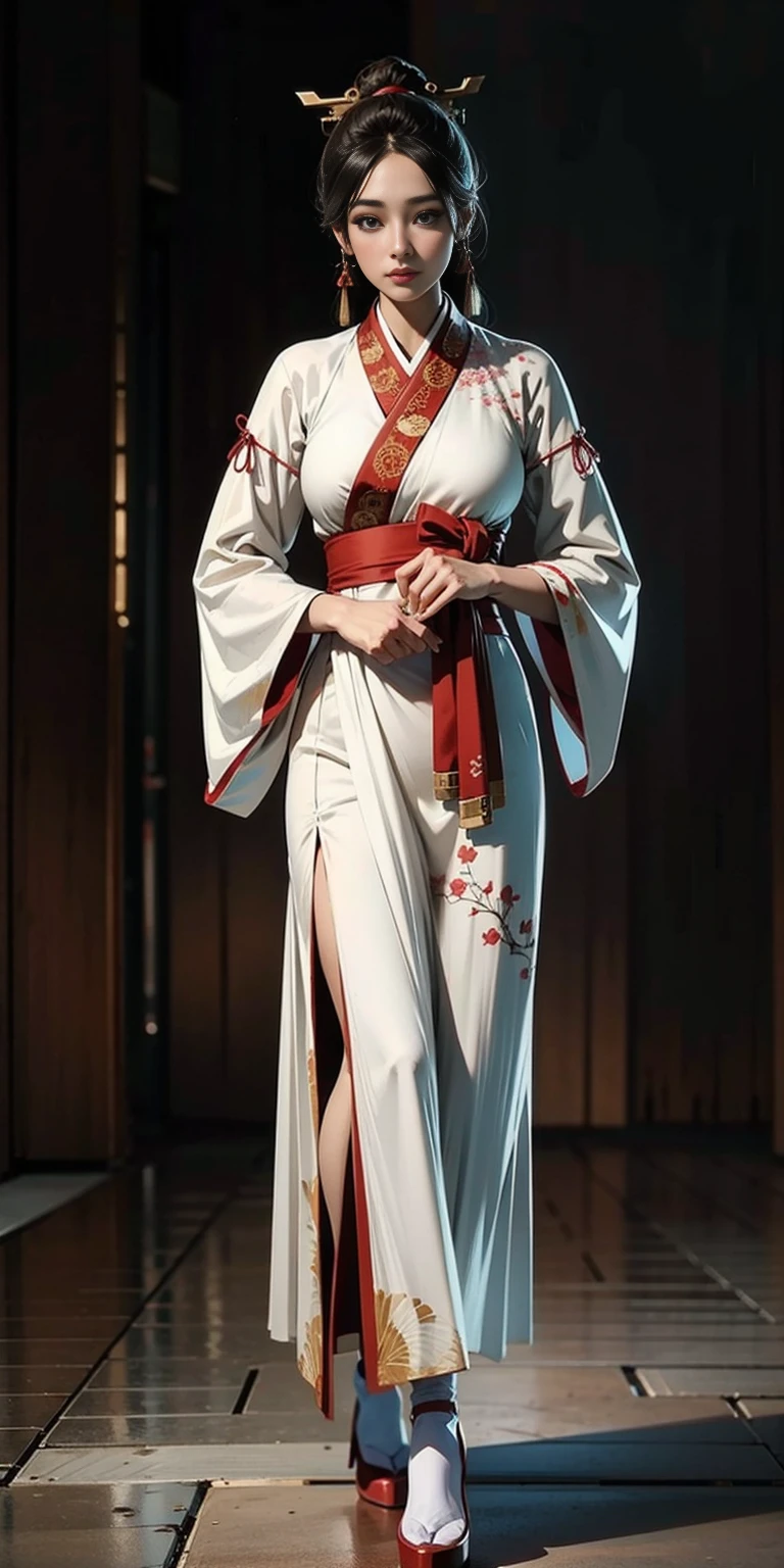 best quality, masterpiece,highly detailed,anime,1girl,hanfu,songstyle,song hanfu,song style outfits,perfect face,walking,simple background,
