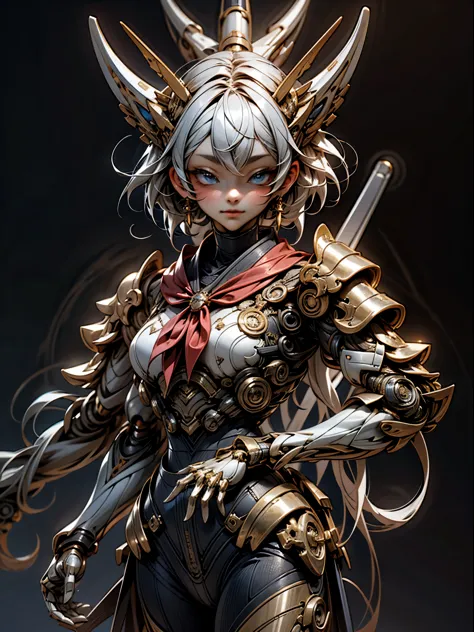 masterpiece,best quality,official art, extremely detailed cg unity 8k wallpaper,absurdres,8k resolution,dark_fantasy, ,(,samurai...