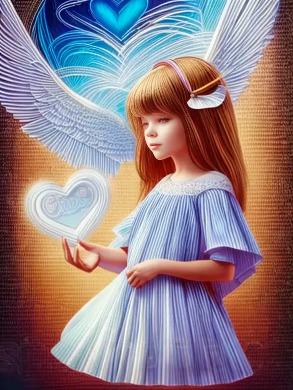 ((there is a young angel girl holding a love heart in her hands，a heart that loves the world，a beating heart)), , beeple and jer...