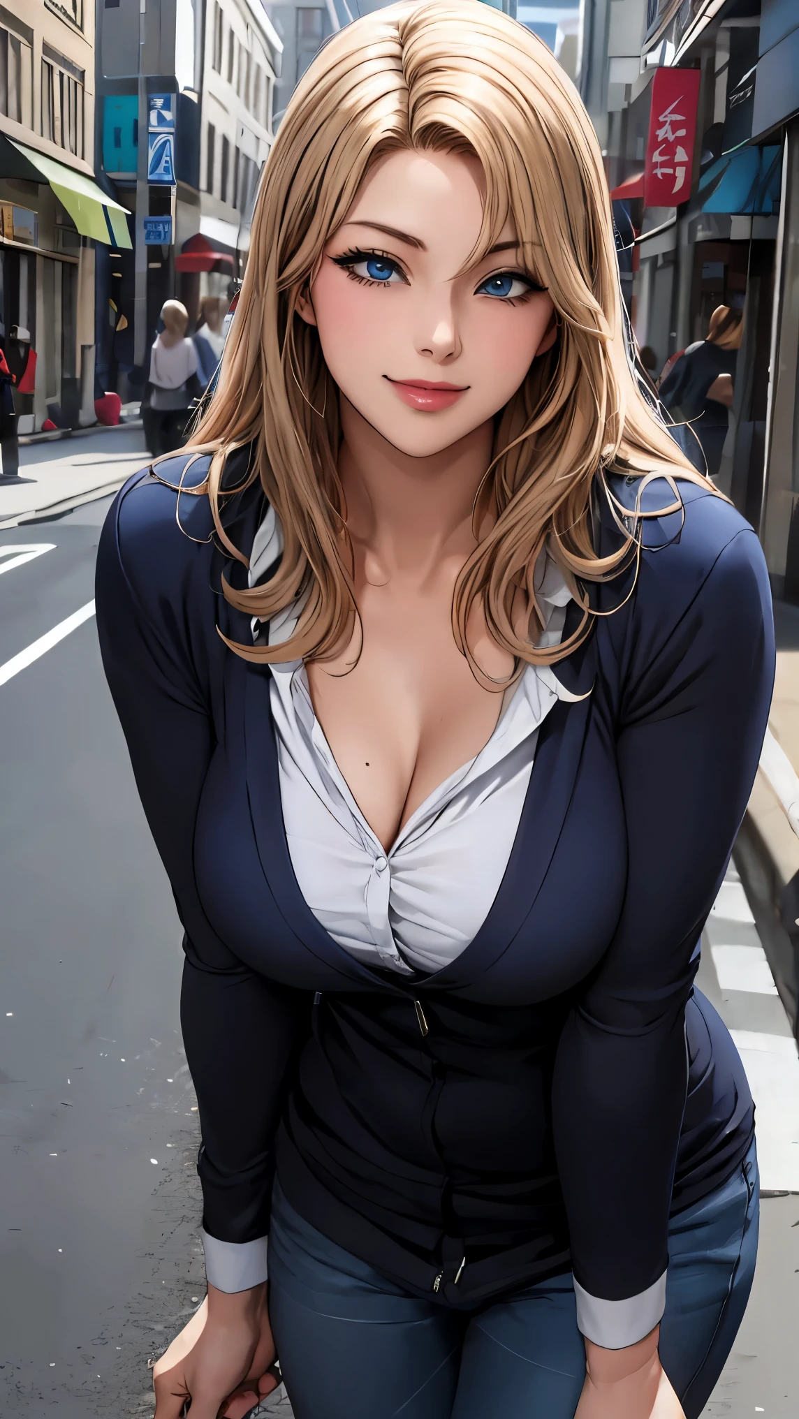 masutepiece, Best Quality, Illustration, Ultra-detailed, finely detail, hight resolution, 8K Wallpaper, Perfect dynamic composition, Beautiful detailed eyes, doress,Medium Hair,  Natural Color Lip, Random and sexy poses,Smile,Aoyama Street Walk、20 years girl