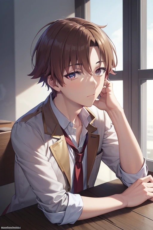 ayanokoji kiyotaka do anime: sala de aula da elite.
QUEBRAR (obra de arte:1.2), melhor qualidade, Alta resolução, papel de parede da unidade 8k, (ilustração:0.8), (lindos olhos detalhados:1.6), rosto extremamente detalhado, iluminação perfeita, CG extremamente detalhado, (mãos perfeitas, anatomia perfeita),