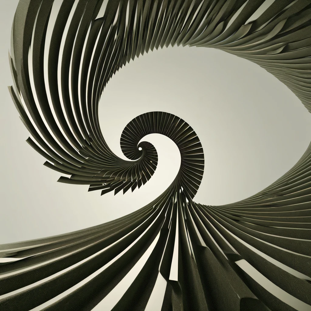 Optical illusion art,Four-dimensional space,mandelbrot shape，digital matrix