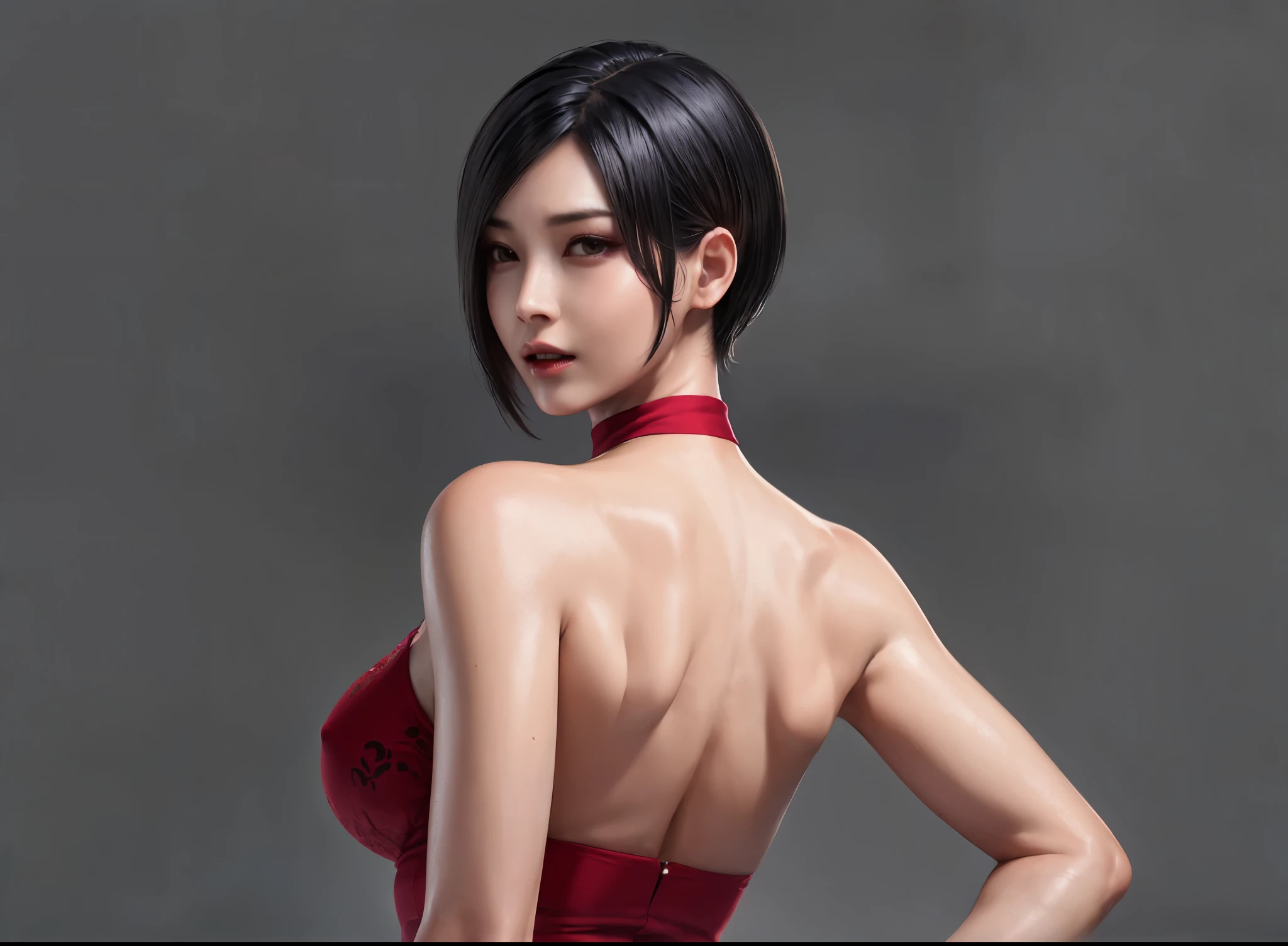 une femme,Vêtements rouges， porter un cheongsam, Fabrique de soie,roiIl y a&#39;Elegant pattern Meilleure qualité, 4k, 8k, haute résolution, chef-d&#39;œuvre:1.2), Jupe fluide, Talon haut, Super détaillé, (réel, De façon réaliste, De façon réaliste:1.37), Il y a.roi, embryon de style artistique, (réel: 1.2), (réalité sans fin), (chef-d&#39;œuvre: 1.2), (Meilleure qualité), (Super détaillé), (8k, 4k, Complexe), porter des sous-vêtements
