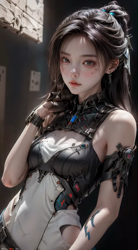 ((highest quality)), ((masterpiece)), (be familiar with:1.4), 。.。.。.3D, beautiful cyberpunk woman image,nffsw(high dynamic range...