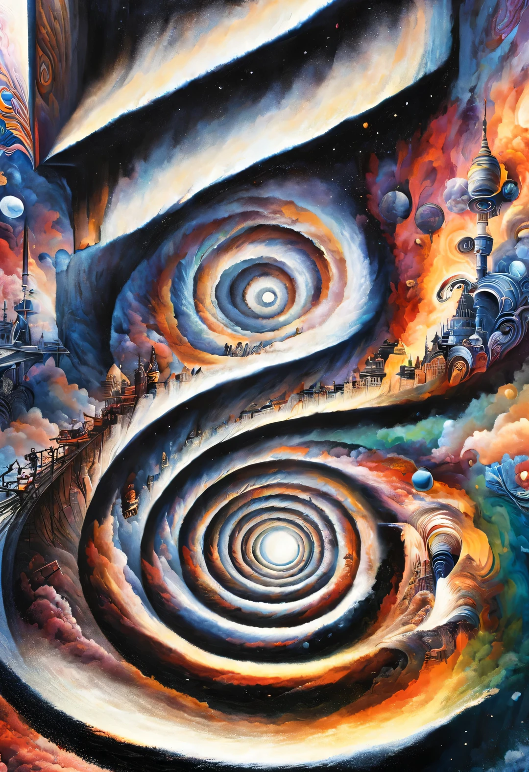 Ilusión óptica ，Ilusión óptica，escalera de caracol retorcida，cuerpo humano，Comienzo，una forma repetitiva o en espiral que se mueve o cambia，o imágenes con perspectiva distorsionada que distorsionan la percepción de la profundidad y el espacio，Estas imágenes parecen estar en movimiento.，las lineas rectas son curvas