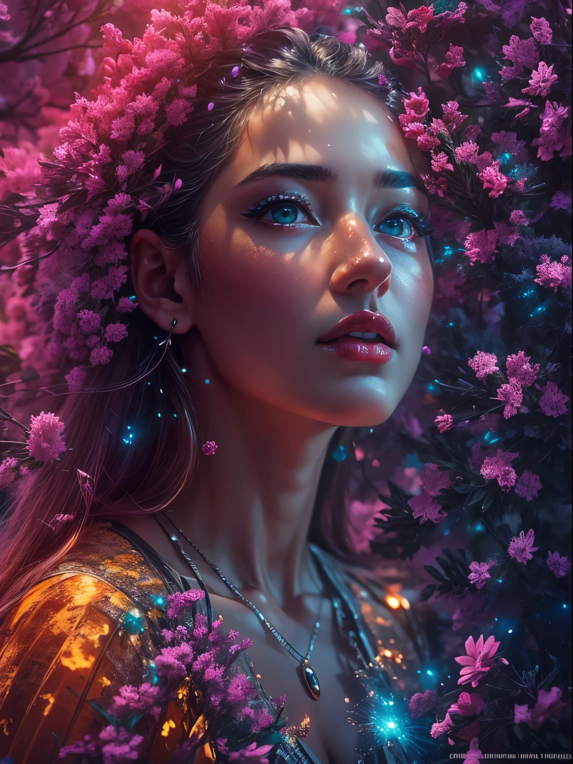 pixel sorting, very pretty girl emerged in eternal tera stream of everlasting data flowing through infinite light dispersion loop in the world of chaotic undulation optical illusions, celestial outerworld, lut, hdr, dramatic light, digital art, redshift render, raytraced image, behance hd 