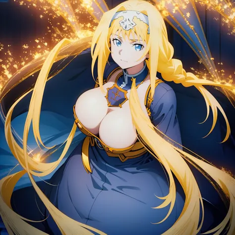 NSFW, anime girl with long blonde hair and blue eyes in a pool, girl from the Knights of the Zodiac, portrait girl from the Knights of the Zodiac, blonde anime girl with long hair, cushart krenz female key art, biomechanical Oppai, nsfw oppai, anime goddes...