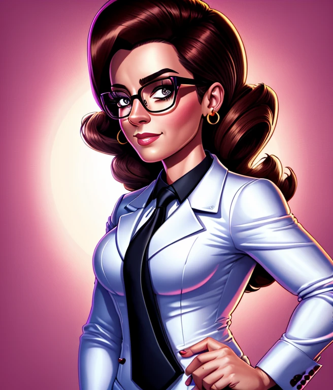 a drawing of a woman in a suit and glasses with her arms crossed, cartoon portrait, high quality portrait, caricature illustration, professional portrait, caricature style, professional profile photo, character portrait of mine, detailed portrait, professional illustration, character concept portrait of mine, full body detailed portrait, in cartoon style, detailed illustration portrait, detailed professional photo, "full body portrait", portrait illustration