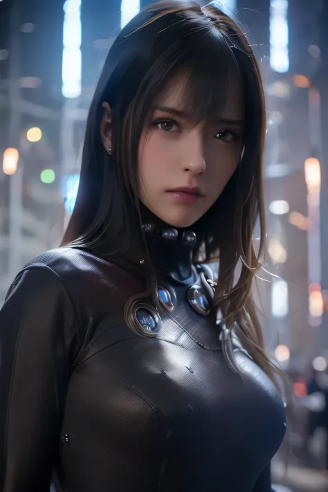 (embarrassing:1.4),(blush:1.4),reika\(GANTZ Suit\), (8K, highest quality, masterpiece:1.2), (realistic, photo-realistic:1.37), b...