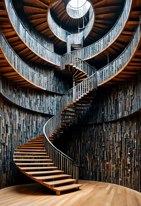 (Visual illusion), A visual man walks up a wooden staircase in a kaleidoscope, a huge man&#39;s face, repetitive or spiral movem...