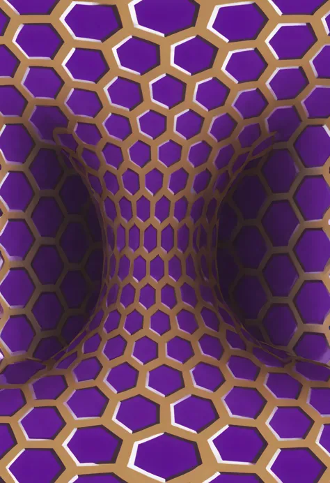 Optical illusion, opti, illusion, purple, pink, honeycomb, Cube, moving
