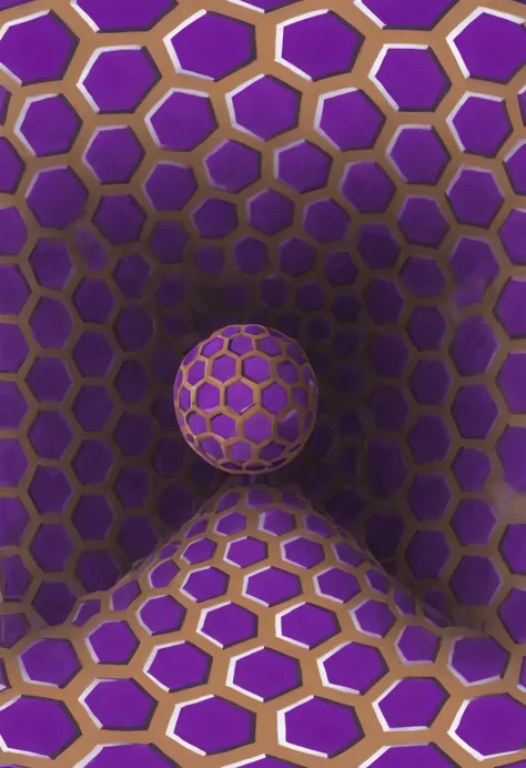Optical illusion, opti, illusion, purple, pink, honeycomb, ball, moving