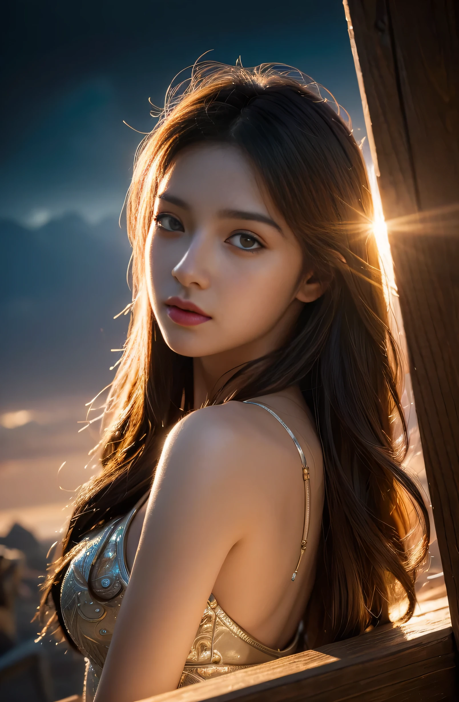 Masterpiece, best quality, high resolution, Close-up photo, female, greek god, Fantasy, style league of legends, Beautiful pic painting, light, dramatic composition, front view, HDR, Volumetric light, Special quality, elegant, Highly detailed