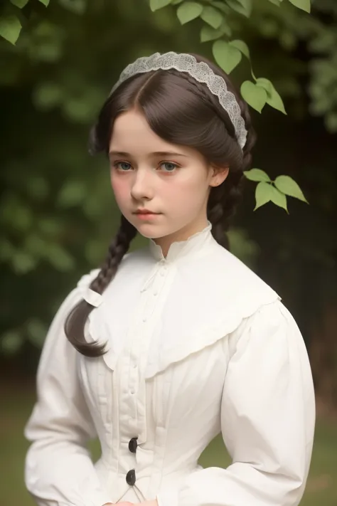 London, 1895. A ((((15-year-old)) Pippa Cross)), extremely beautiful and doll-like delicate, in the gardens of a boarding school...