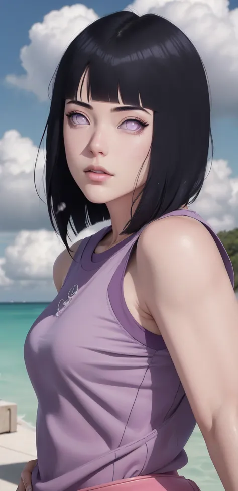 { - anatomy error}(Masterpiece - Ultra-detailed, very high resolution) , absurdos, Hinata\(Boruto\), 1girl, sozinho,Mature femal...