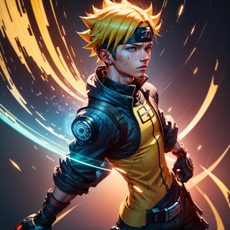 naruto, naruto uzumaki, create a mascular naruto uzumaki avatar, a close badass look. inspired by naruto uzumaki from naruto, ph...