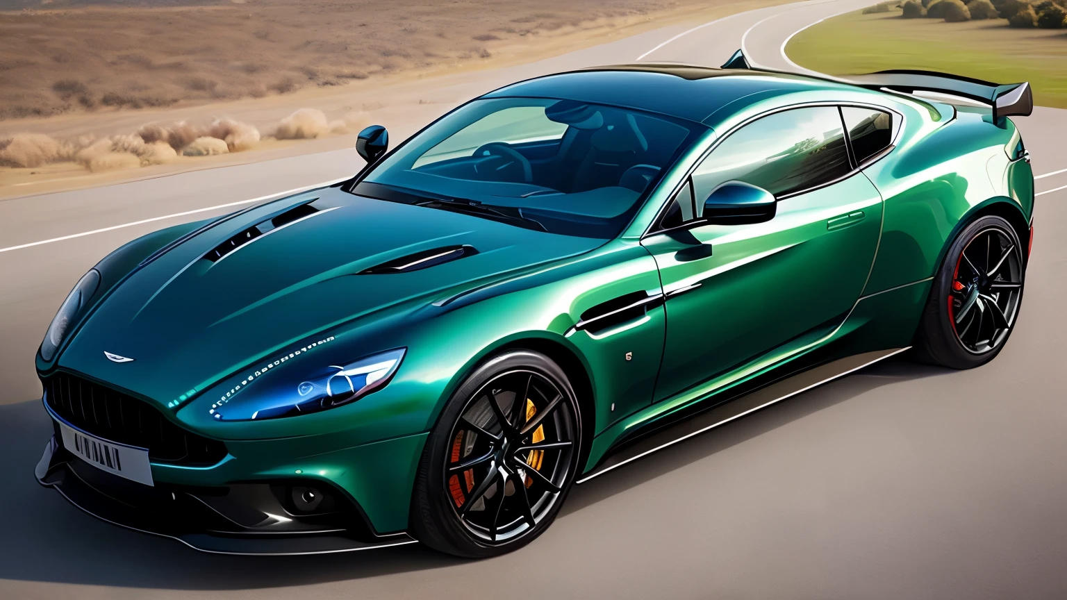 Masterpiece, hyper-realistic, high quality, ASTON MARTIN car,