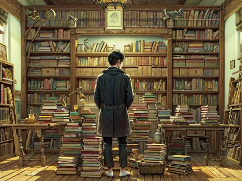 （（（masterpiece、highest image quality、highest quality、highly detailed unity 8ｋwallpaper）））、（（（fantasy、grand library）））、（large amo...