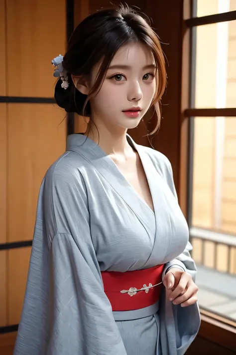 japanese kimono, beauty, It was opened, I can almost see my chest