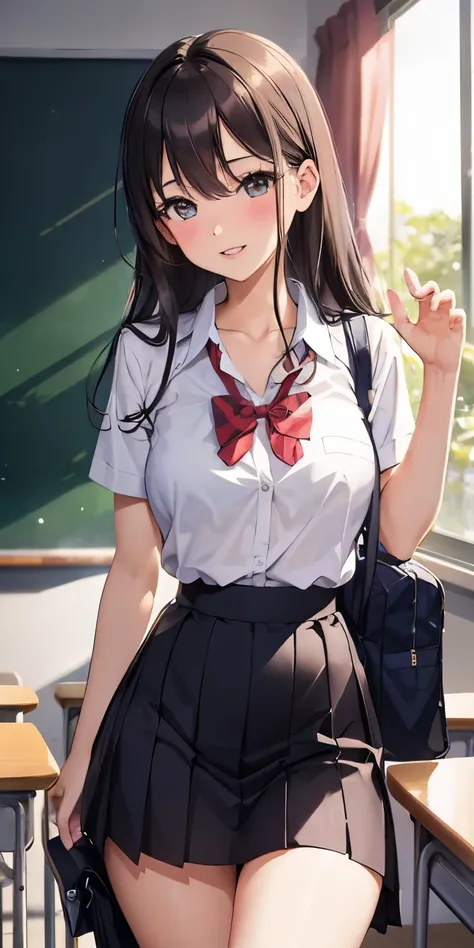 Very Cute And Beautiful School Girl Very Detailed Beautiful Face And Eyes 1 2 Smile Mini