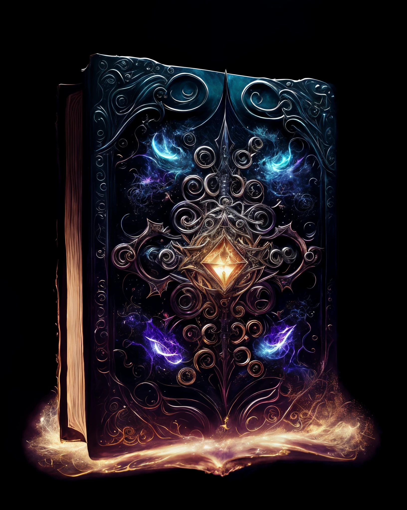 a close up of a book with a design on it, magic book, fantasy book illustration, fantasy book, fantasy book cover, spell book, floating spellbook, fantasy rpg book illustration, grimoire, old artbook, lost grimoire, fantasy game spell symbol, fantasy art behance, highly detailed fantasy art, 8k hd wallpaperjpeg artifact