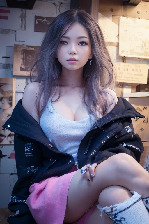 araffed asian woman sitting on a stool with a jacket on, artwork in the style of guweiz, trending on cgstation, on a mannequin. high quality, realistic anime 3 d style, hyperrealistic , realism artstyle, 8k high quality detailed art, portrait of jossi of blackpink, trending at cgstation, ( highly detailed figure )