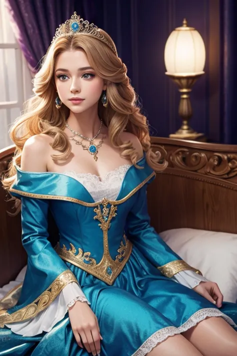 uma princesa da disney aurora como tatiana romanova, de 20 anos