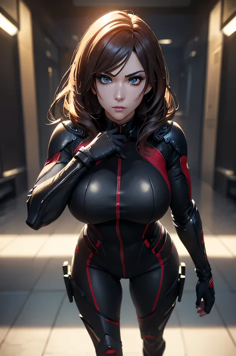 A superheroine, sexy, big breasts, dynamic pose, 3d, (8k), detailed texture,(hyperdetailed), (photo realistic), cinematic light,...